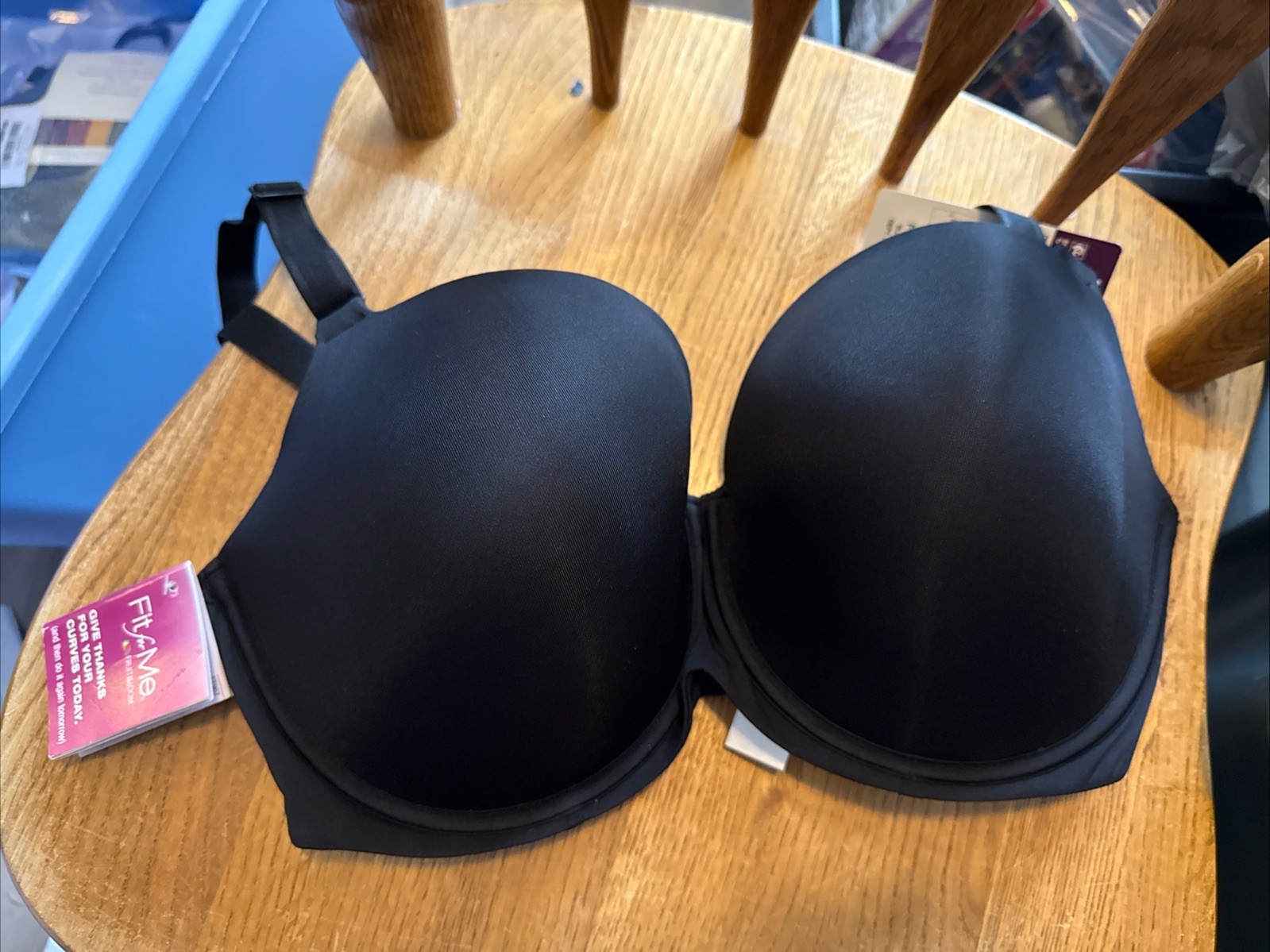 NEW 38DDD Fruit of the Loom Fit For Me lightly lined t-shirt bra black FT966