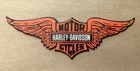 VINTAGE 12x3.75" HARLEY-DAVIDSON MOTORCYCLES BIKES GAS PORCELAIN GASOLINE SIGN