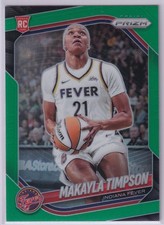 2025 Panini WNBA #14 Makayla Timpson RC Rookie Green Prizms - Indiana Fever