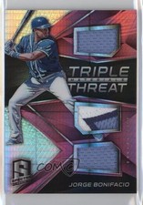 2017 Panini Chronicles Pink Prizm 45/49 Jorge Bonifacio #TTM-JF d6j