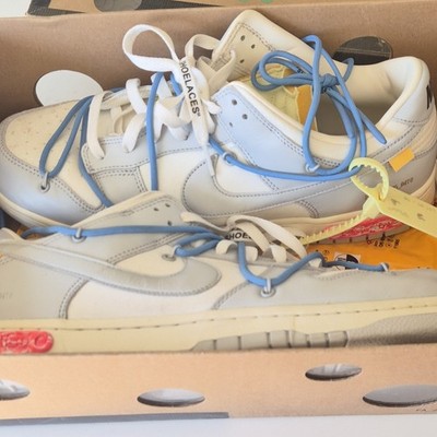 Nike Off-White Dunk Low Lot 05 of 50 DM1602-113 Leather Sail/Grey