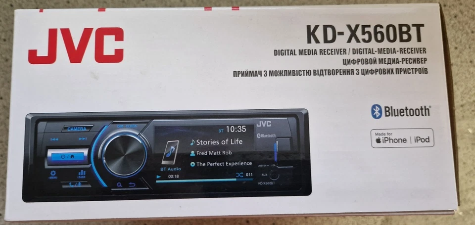 JVC KD-X560 BT Autoradio mit Bluetooth ( FSE + Rückf.Cam Optional ) - Bild 2 von 4