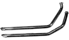 USA MADE SOFTAIL 2.25 Inch BLACK SLASH FAT Drag Pipes PAUGHCO * Harley FX 12-17