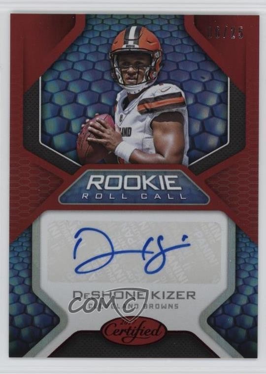 DeShone Kizer Panini Certified Rookie Roll Call Signatures #15 Mirror Red