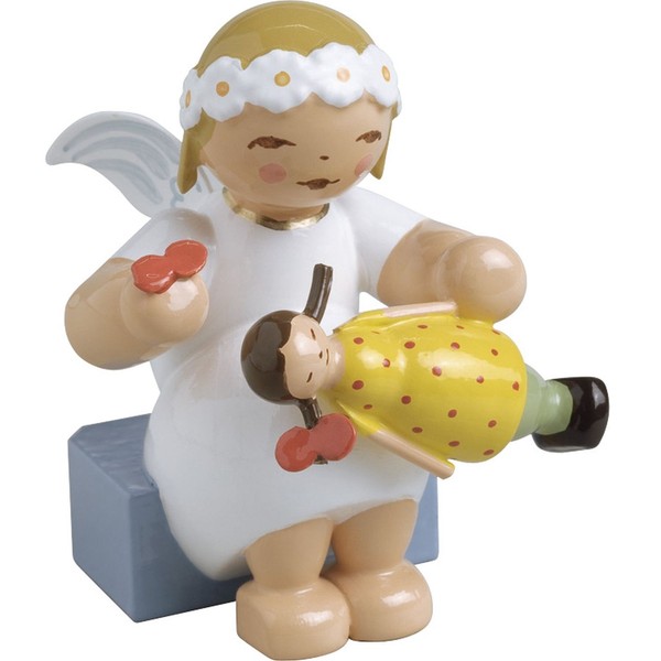 Wendt & KüHn Margeritenengel Sitzend Mit Puppe 634/70/25-image