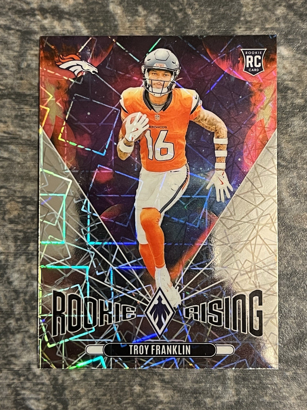 2024 Panini Phoenix Rookie Rising #RR-TFN Troy Franklin Lazer Prizm RC