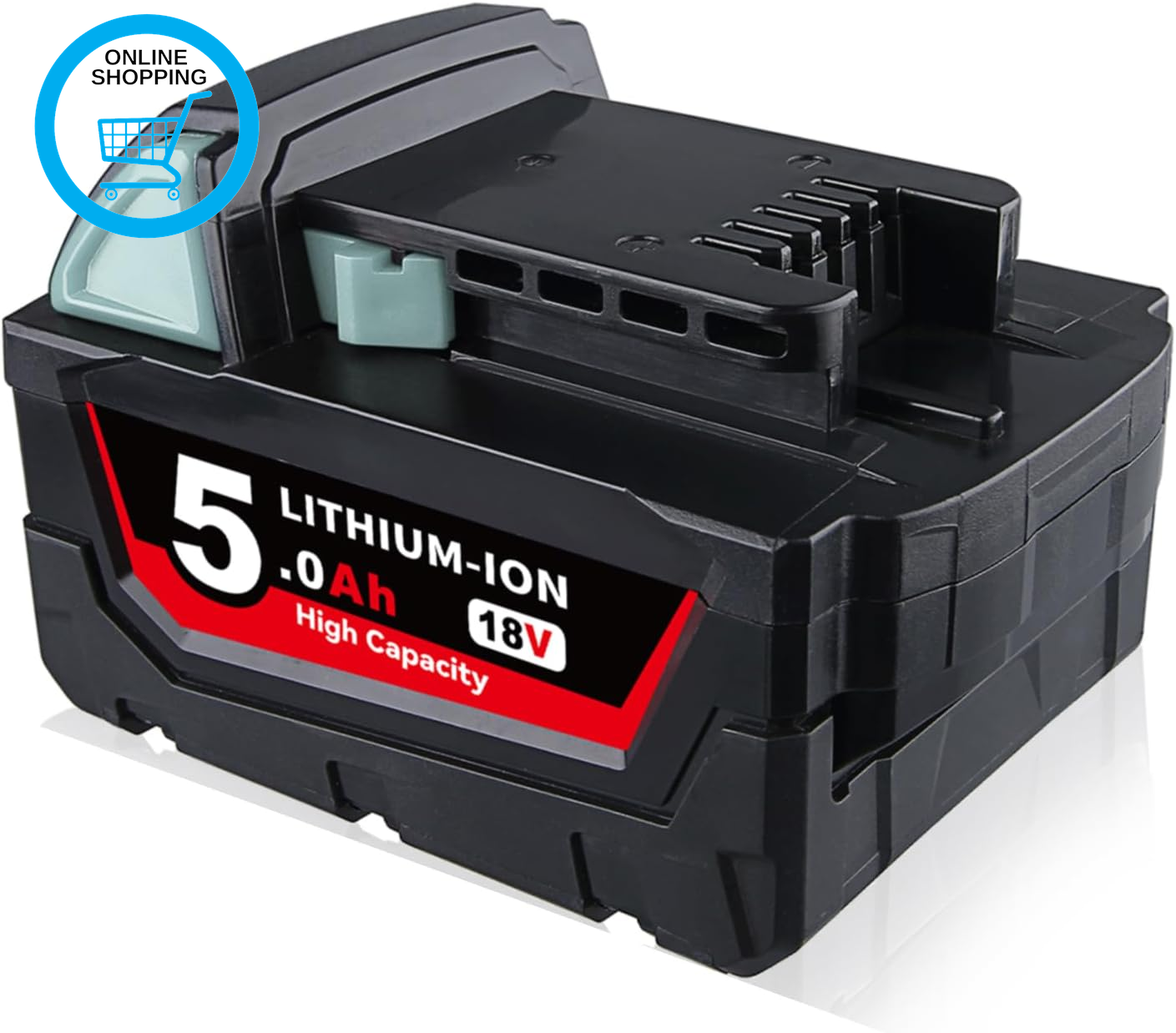 5.0Ah High Output 18V MAX 18M Lithium-Ion Replacement Battery Compatible with Mi
