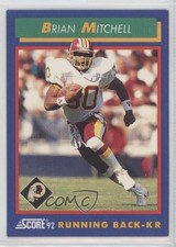 1992 Score Brian Mitchell #67 0z0k