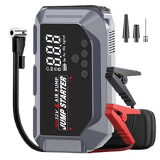 New Jump Starter Car Battery Booster Power Bank With Tires Air Pump& Torch