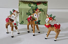 Pair of Vintage Lefton Christmas Reindeer HH198 w/box plus One Extra