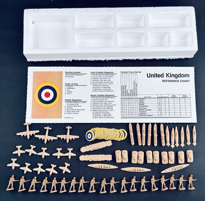 1984 AXIS & ALLIES SPRING 1942 BOARD GAME REPLACEMENT PIECES UK UNITED KINGDOM