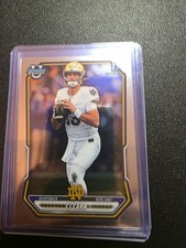 Bowman U Chrome CJ Carr Notre Dame Fighting Irish Chrome Base Set Football Card