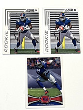 2012 David WIlson ROOKIE LOT (3). Score & Topps. NY GIANTS RB from Virginia Tech
