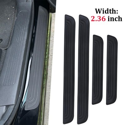 4X For Chevy Silverado Suburban Car Door Scuff Sill Step Protector Cover Rubber