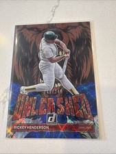 2022 Panini Donruss Unleashed #UL-17 Rickey Henderson Holo Blue /249 Oakland