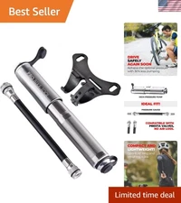 High-Pressure Mini Bike Pump - Lightweight & Durable for Road and Mountain Bikes