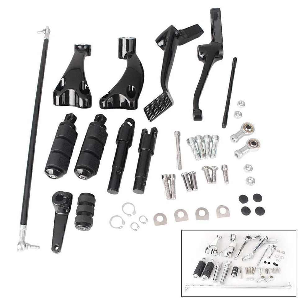 Forward Controls Complete Kit with Pegs Levers Linkages For Harley Sportster 883 Foto 3 de 4
