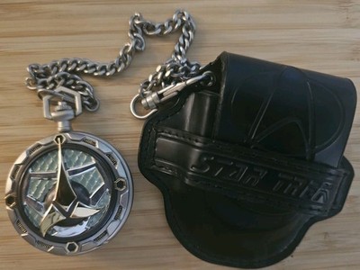 Klingon Bird Of Prey Star Trek Collectors Pocket Watch, Leather Case