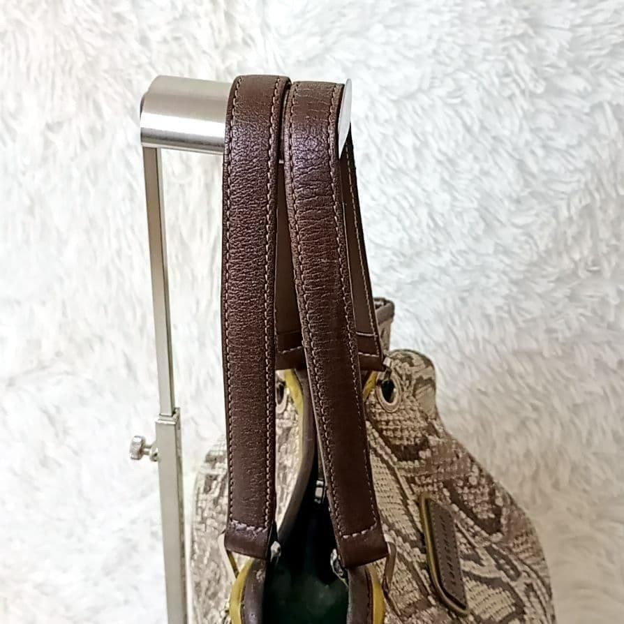 LONGCHAMP Tote Bag Python Pattern Genuine Leather… - image 6