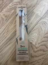 2 Brosse À Dent En Bambou Médium Bio Éco-friendly Biodégradable
