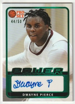2021-22 Leaf Pro Set Power #PA-DP1 Dwayne Pierce Green Spectrum /50