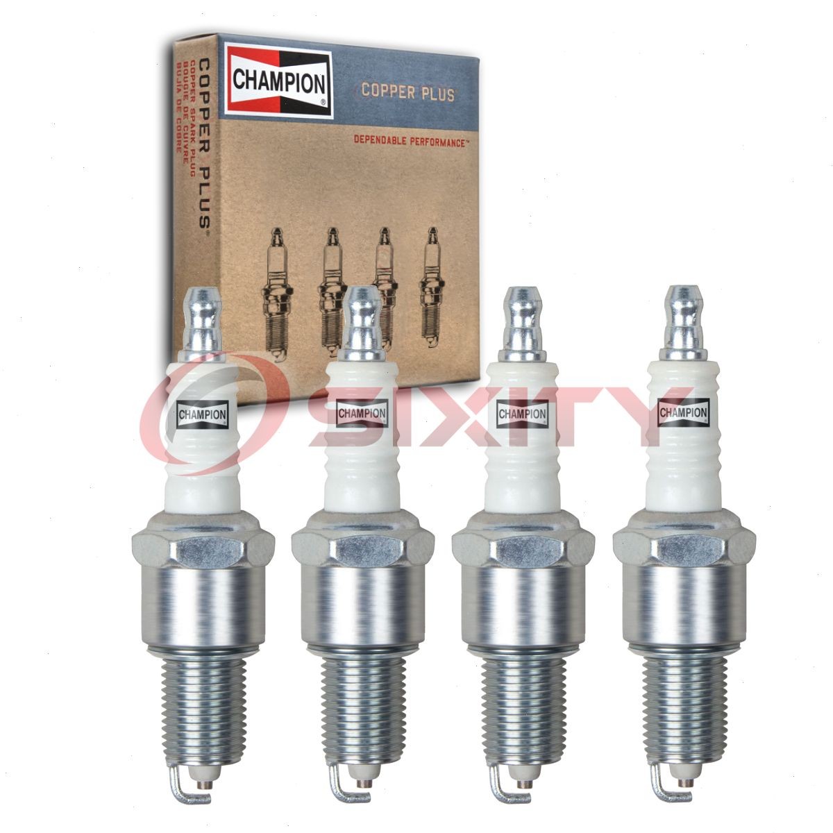 4 pc Champion Copper Plus Spark Plugs for 1989-1991 Chevrolet Tracker 1.6L fd