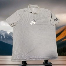 US Concrete Logo Johnnie-O Golf Lightweight Striped Polo Shirt Mens 2XL