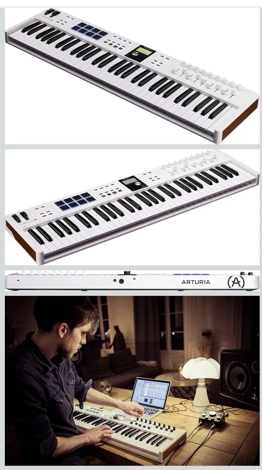 Arturia KeyLab Essential Mk3 61-Key USB MIDI Controller Keyboard White - Image 3 of 3