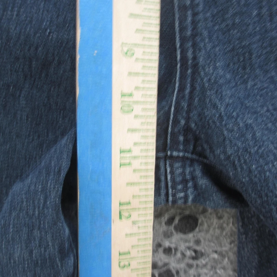 Pantalones de mezclilla DG2 Diane Gilman para mujer 10 azul lavado oscuro elástico pierna recta Foto 4 de 4