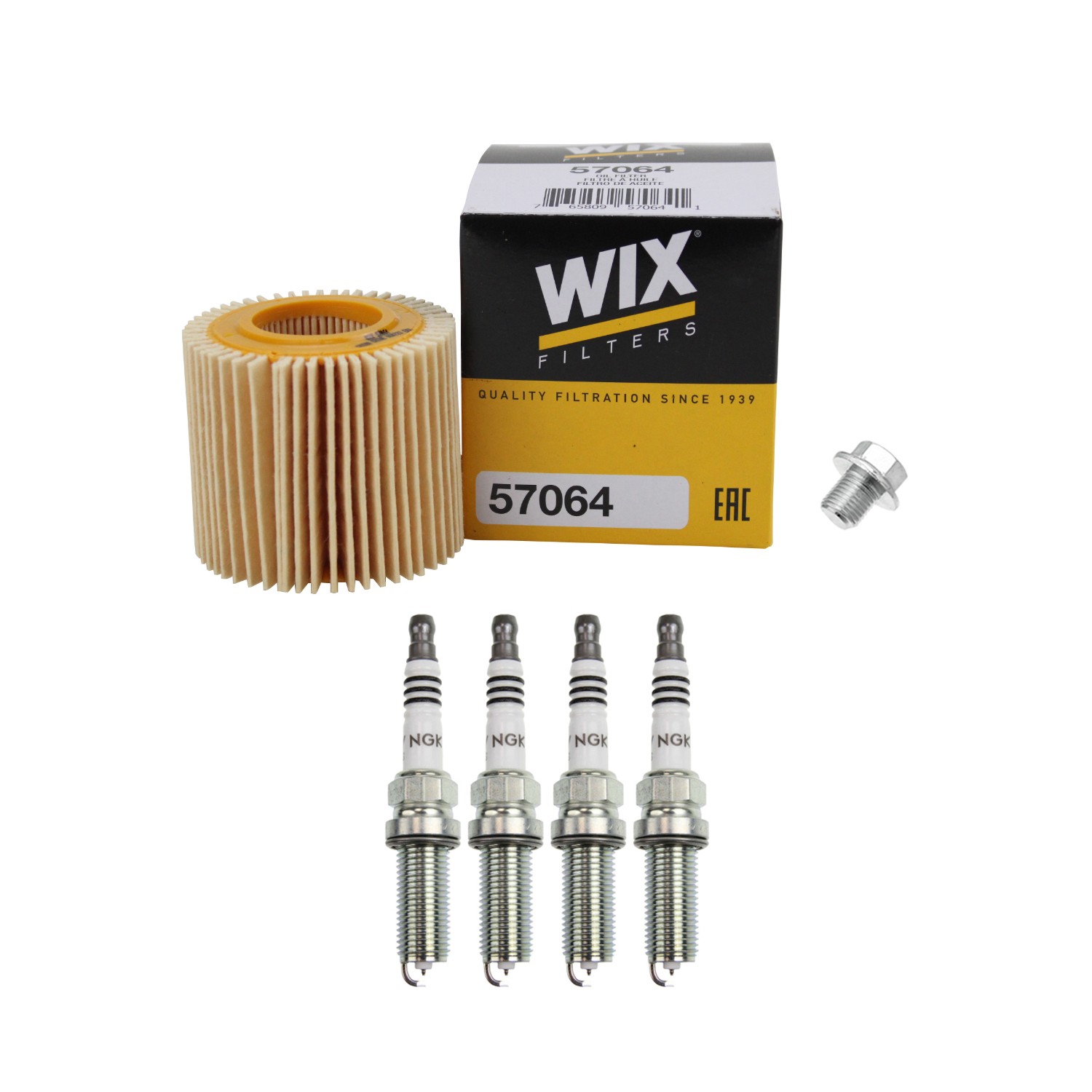 Wix Engine Oil Filter  NGK 4 Iridium IX Spark Plugs kit for Corolla Prius Vibe