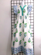 "NEW" ENTRO 🌸 SIZE SMALL==BLUE GREEN WHITE FLORAL / RUFFLED SLEEVE / MAXI DRESS