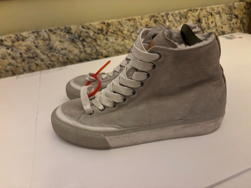 Rag & Bone Shearling Lined Suede High Top Sneakers