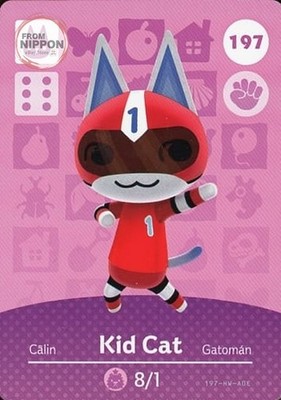 Animal Crossing amiibo Karte / 2. Auflage 197: Kid Cat / 1 Go