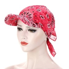 Women Hair Loss Scarf Cancer Chemo Cap Brim Muslim Turban Hat Hijab Head Wrap 