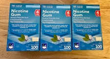 3X Rite Aid Nicotine Gum Coated Mint Freeze 4Mg 100 Count Sugar Free Exp 09/2026