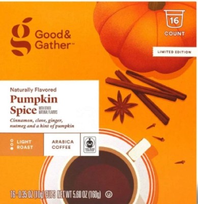 Good & Gather Pumpkin Spice Coffee Limited Edition Light Roast 32 K-Cup Exp 6/26