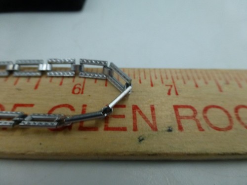 Vintage Lustern Silver Tone Choker, about 14 inches - Picture 6 of 6