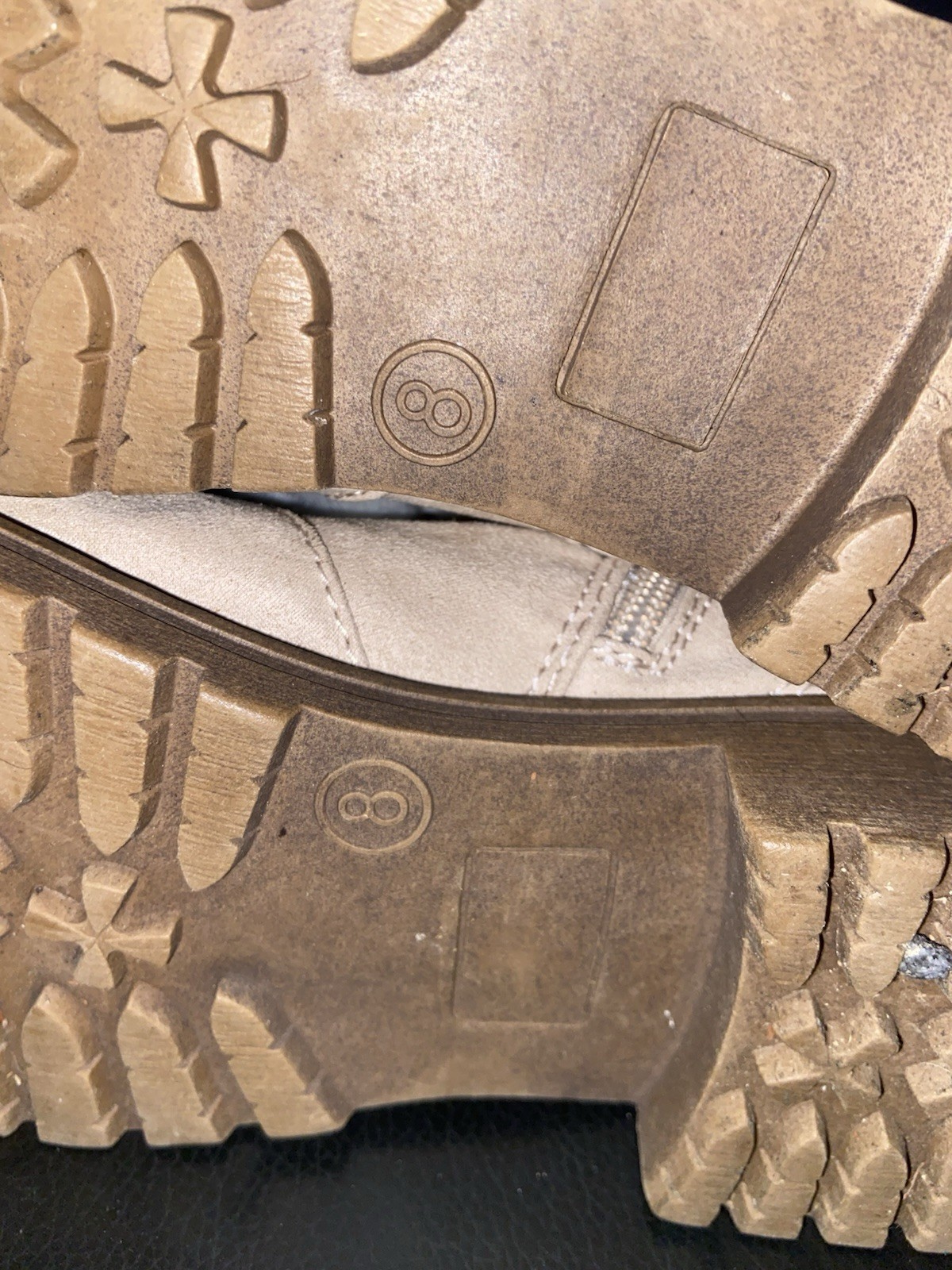 Universal Thread Beige Fur Lined Zip Up Ankle Boo… - image 9