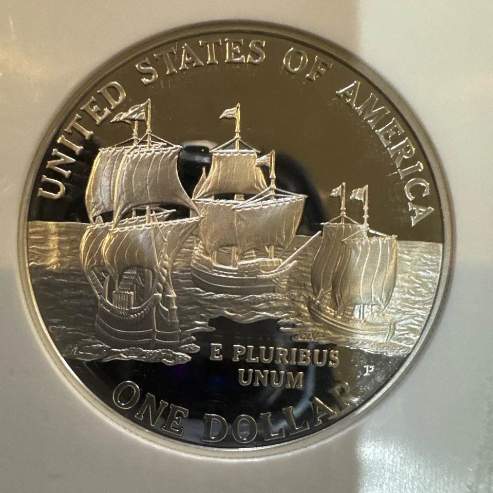 2007 P Jamestown 400th Anniversary Silver Dollar Proof - Image 4 of 4