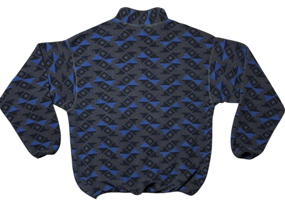 Pulôver masculino vintage Columbia asteca 1/2 zíper lã tamanho XL feito nos EUA - Imagem 2 de 4