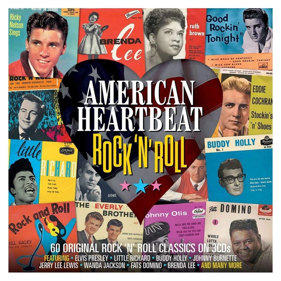 Audio Cd - American Heartbeat: Rock N Roll / Various (3 Cd)  - One Day Music -D- - Bild 1 von 1