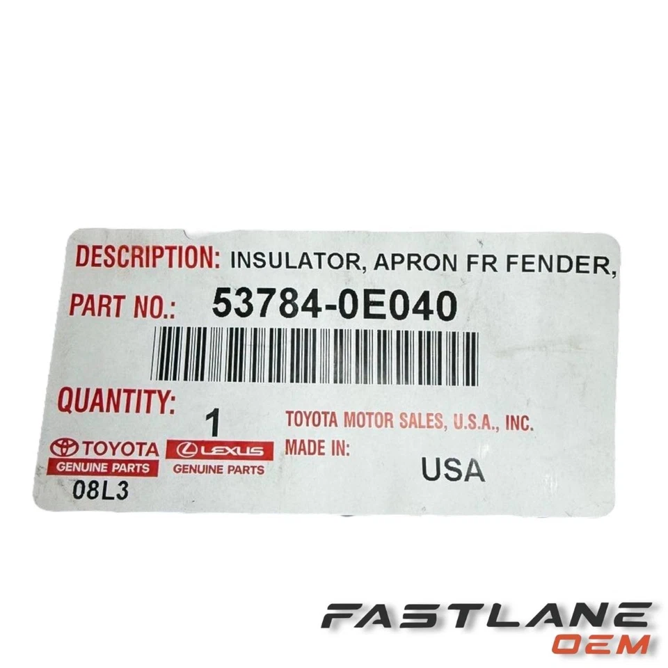 2016-2022 LEXUS RX350/RX450H FR LH FENDER APRON INSULATOR NEW OEM 53784-0E040 - Image 3 of 4