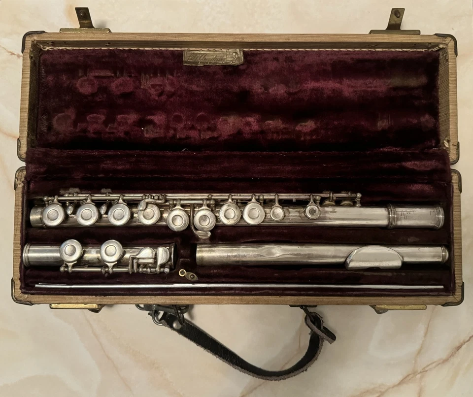 Vintage W.T. Armstrong Co. Elkhart, Ind. Flauta Foto 2 de 4