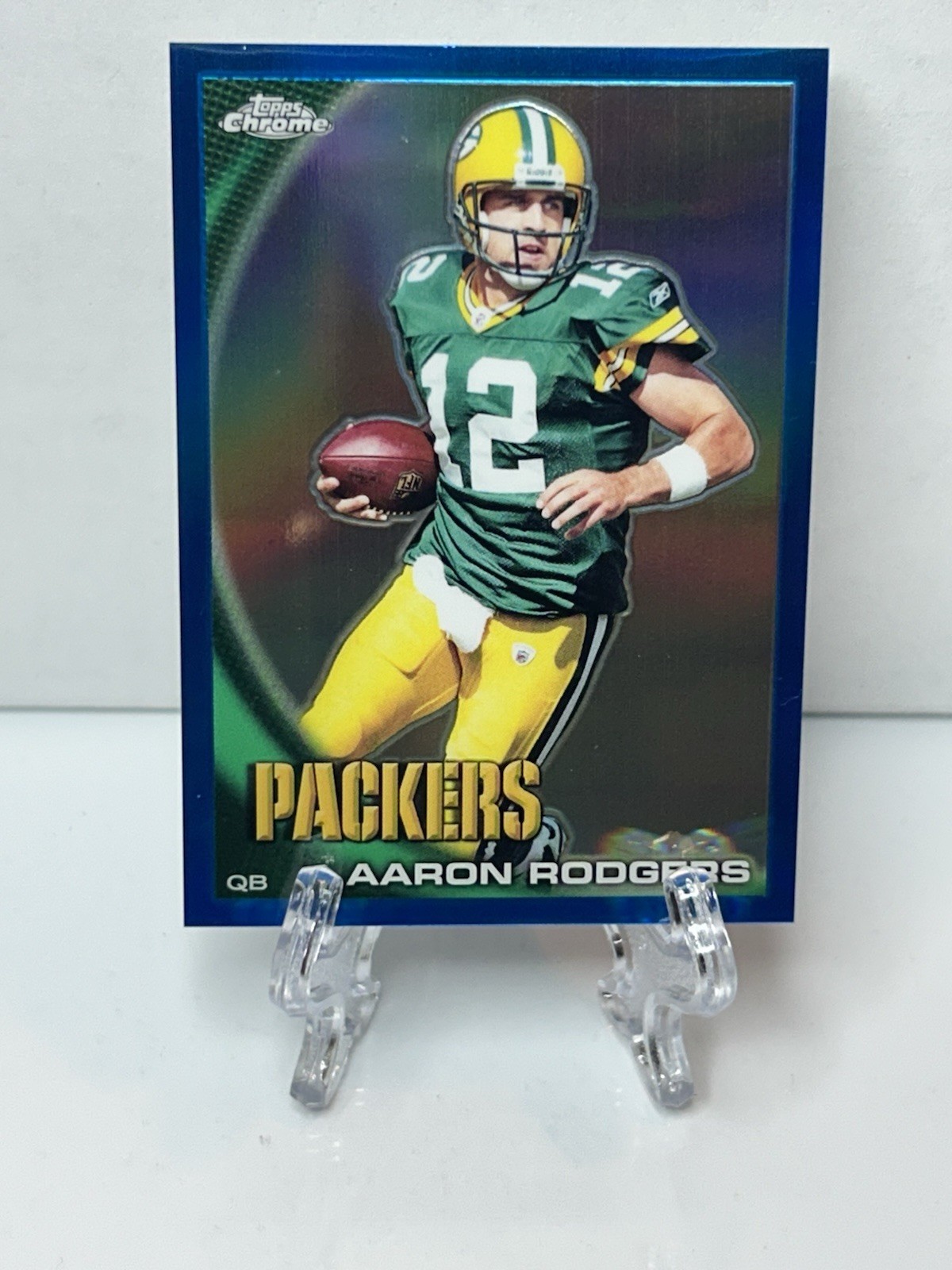 Topps Chrome 2010 Aaron Rodgers #C124 Blue Refractor /199 Green Bay Packers NFL