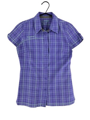 MAMMUT Check Short Sleeve Shirt Casual Formal Women Size S