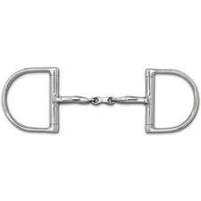 Myler English Dee Snaffle Bit - Stainless Steel, French Link, Copper Inlay
