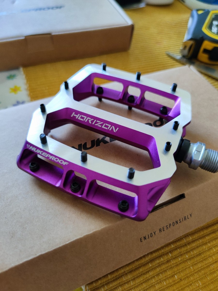 Mountain Bike Pedals Flat Pedals Nukeproof Purple Pedals Nukeproof