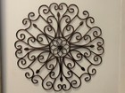 24" Metal Scrolled Wall Decor Medallion Iron Home Antique Finish Wall Grill Art