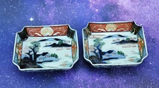 Pair of Japanese Imari rectangular bowls 5 ½” x 5”, 1 ½” tall Not (BI#MK/200126)