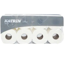 48 Rolls Katrin Plus Toilet Paper 3 Ply White Soft Tissue Gentle
